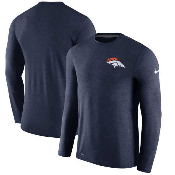 Men's Denver Broncos Nike Navy Coaches Long Sleeve Performance T-Shirt,We sell and wholesale Men's Denver Broncos Nike Navy Coaches Long Sleeve Performance T-Shirt on line form chian!